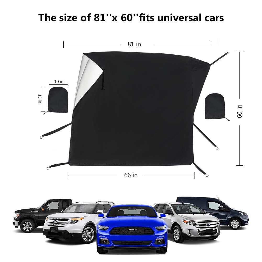 Size 81x60 Windproof Summer Windshield Sun Shade Fits Most Cars