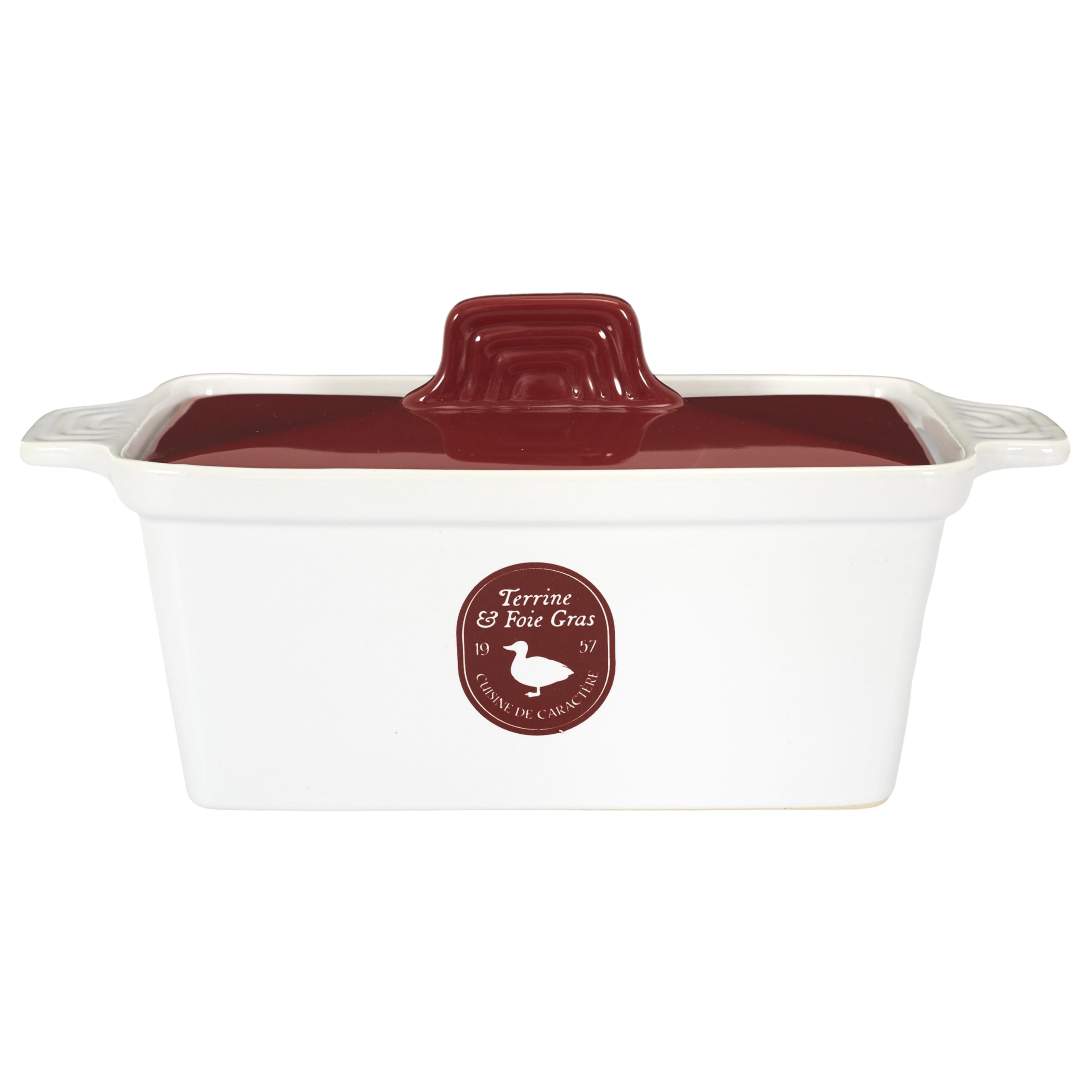 Saveur et Degustation KC2301 Ceramic Foie Gras Tub with Press, 25.5 x 11 x 27 cm, Assorted Colours
