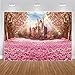 Pink Theme Party Decoration Flower Cherry Blossoms Backdrop Fairytale Princess Castle Backdrop Baby Shower Photo Background for Baby Girl Birthday Party Decoration 7x5FT 003