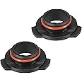 X AUTOHAUX 2pcs 9005 HB3 LED Headlight Adapter Base Bulb Sockets Retainer Holder Universal for Car Black