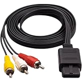 AV Cable for Nintendo 64 (N64), GameCube &amp; Super Nintendo SNES &ndash; Composite RCA Audio Video Cord, 6FT