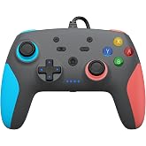 IWGAME Wired Pro Controller for Switch 2/1/PC,Support Remap/Programmable,Motion Gyro Control,Hall Effect Joysticks Gaming Controller with 2 Back Buttons,Cool RGB Light, 3.5mm Audio Jack, Dual Vibration(Black)