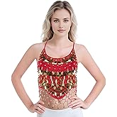 MUNAFIE Belly Dance Top - Adjustable Costume Top for Professional Performances & Cosplay Halloween Gifts