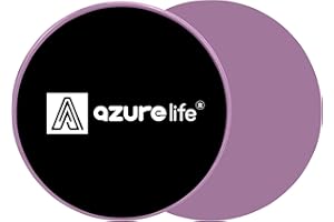 A AZURELIFE Exercise Core Sliders, Dual Sided Exercise Gliding Discs Use on Carpet or Hardwood Floors, Light and Portable, Perfect for Abdominal&Core Workouts
