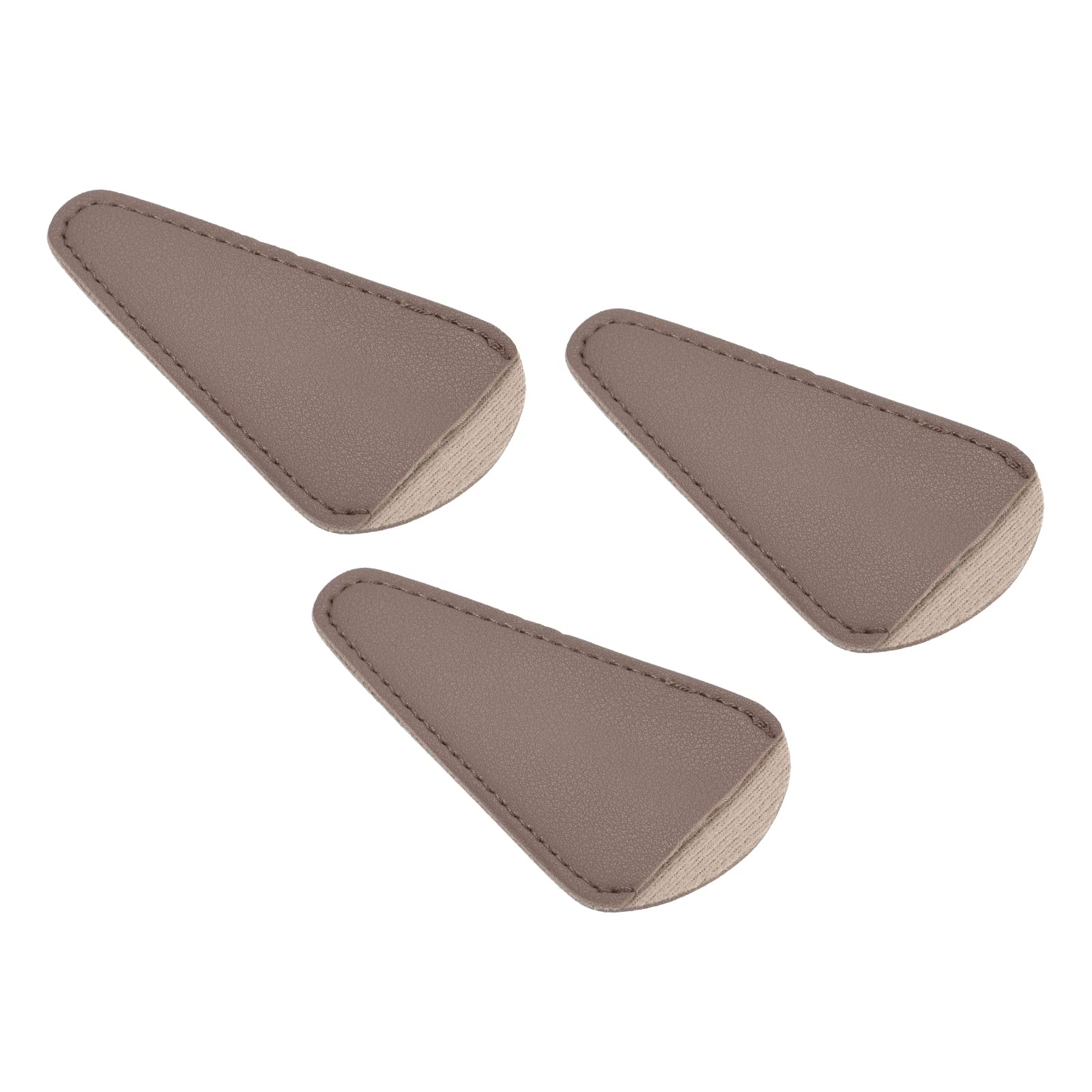 PATIKIL 4"x2.2" PU Leather Scissors Sheath, 3 Pack Scissors Cover Protector Portable Collect Bags for Eyebrow Trimming Beauty Tool Protection, Dark Brown