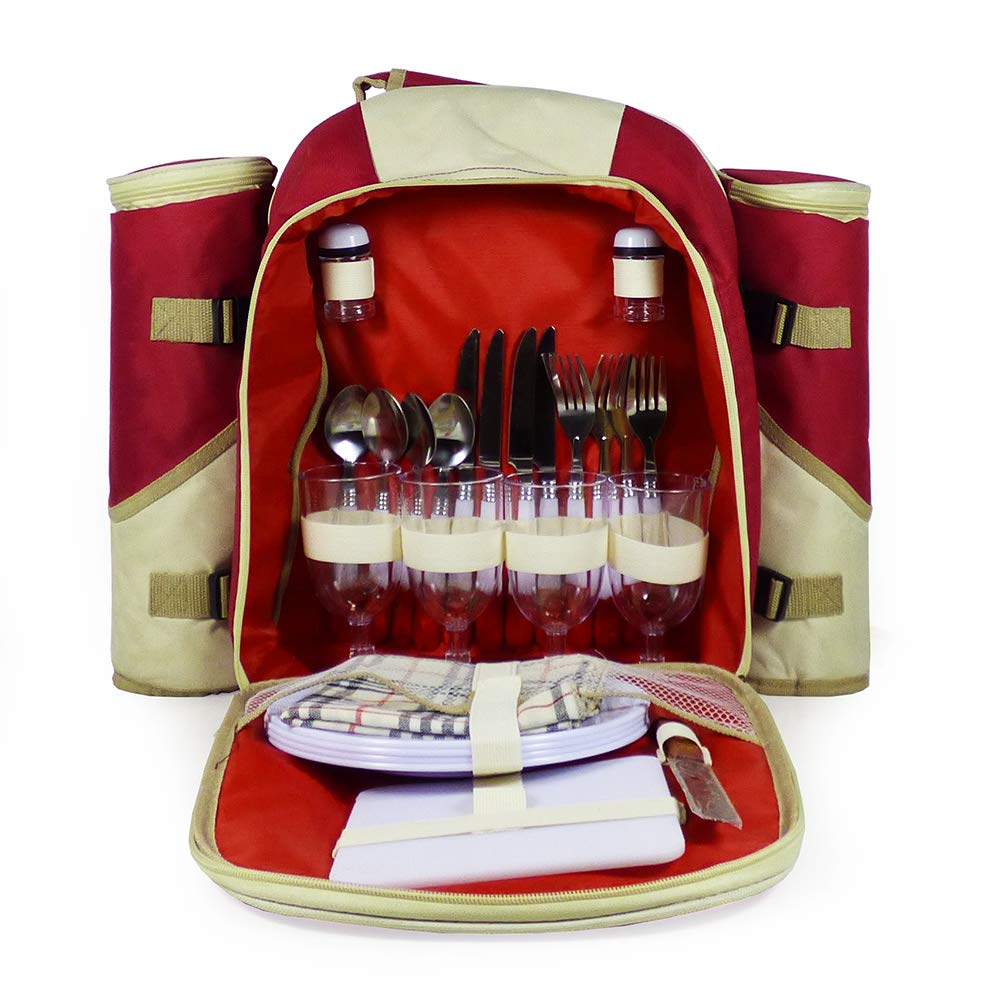 4 Person Picnic Backpack by Fine Gifts - Gift ideas for Christmas, Birthday, Anniversary and Wedding presents