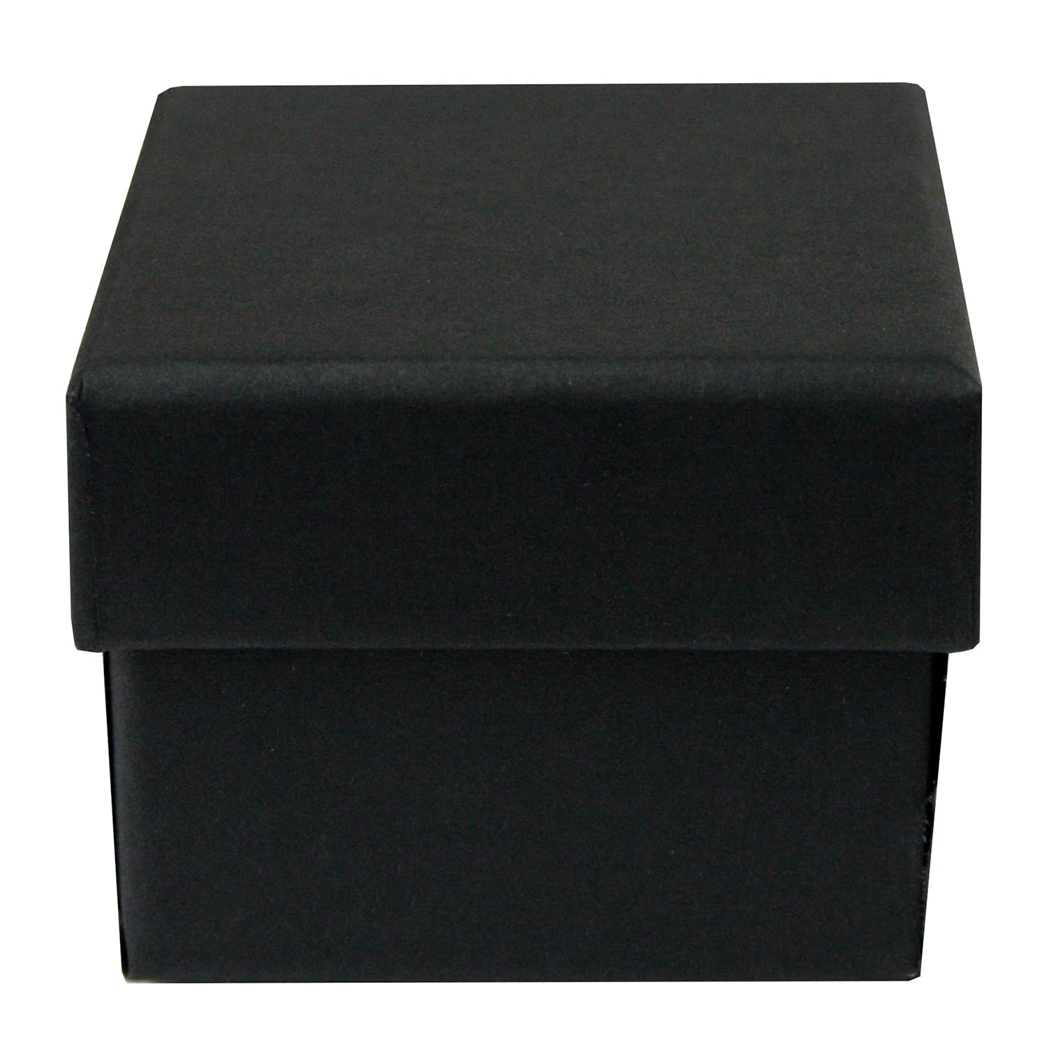 Emartbuy Set of 48 Black Square Cardboard Jewellery Ring Boxes, Gift Box for Anniversaries, Weddings, Birthdays Size - 5 cm x 5 cm x 4 cm