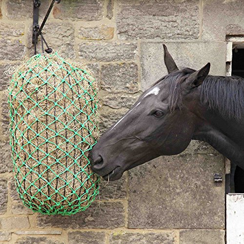 Hay Bag 40" Slow Feed Handy Hay Net for Horse and Equestrian, Better for Digestion and Weight Control, Preventing Bloat and Bolic Choke (Black)