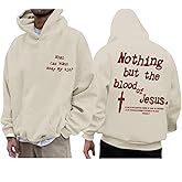 Lubpow Christian Hoodies for Men Religious Faith Jesus Sweatshirts Inspirational Bible Verse Cross Graphic Hoodie Pullover