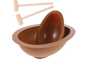 VALICLUD Easter Egg Silicone Chocolate Mold 4pcs Set Large Small Smooth Eggs and Small Hammer Shapes