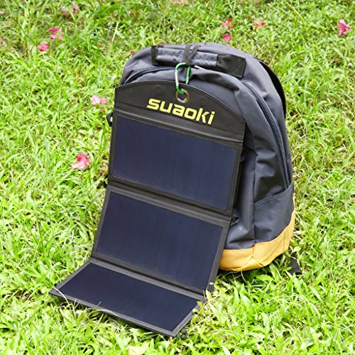 SUAOKI 20W Solar Phone Battery Charger 22 oz Dual USBPort Sunpower