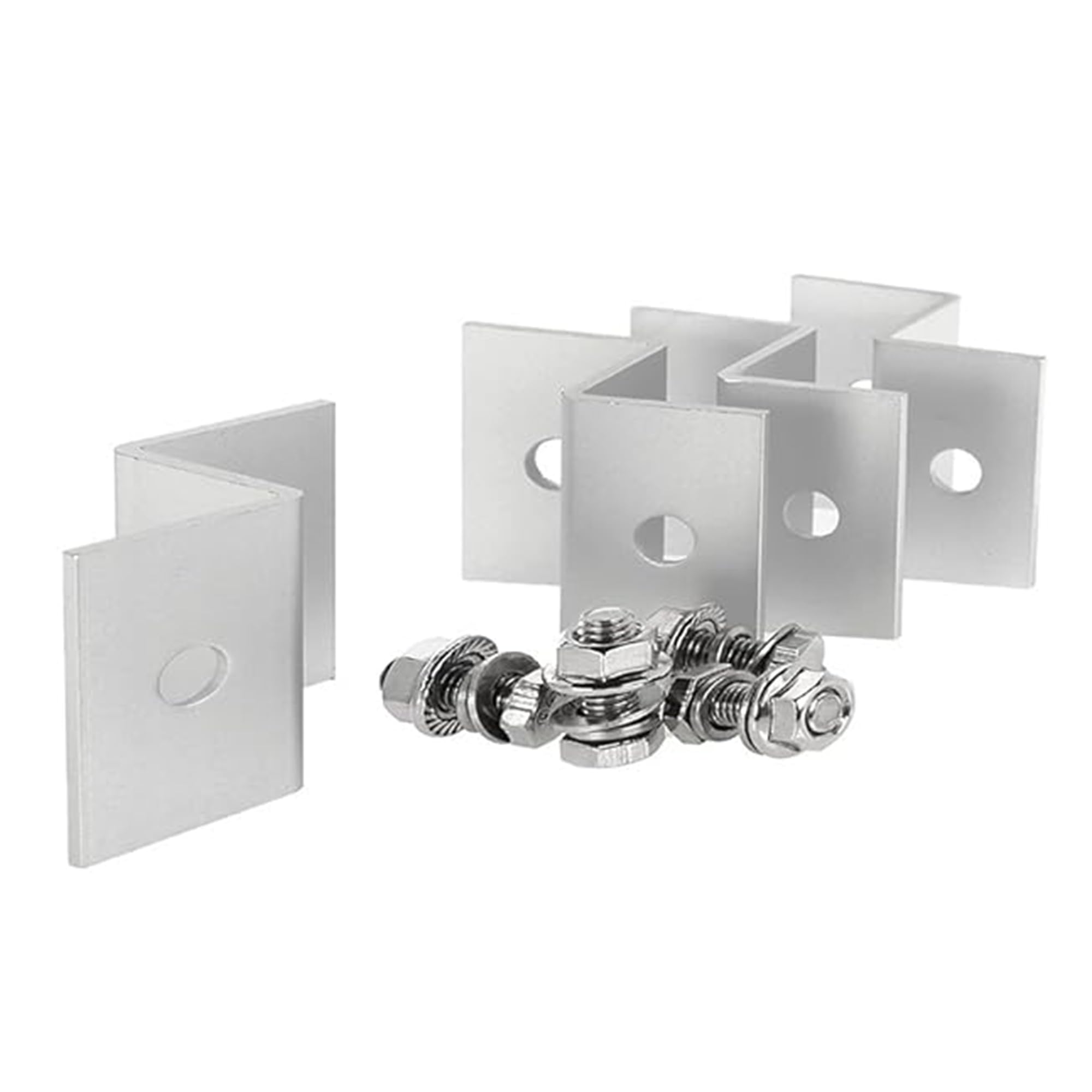 Offgridtec© 38 mm Aluminium Z Overlap Clips with Stainless steel Screws, Set of 4
