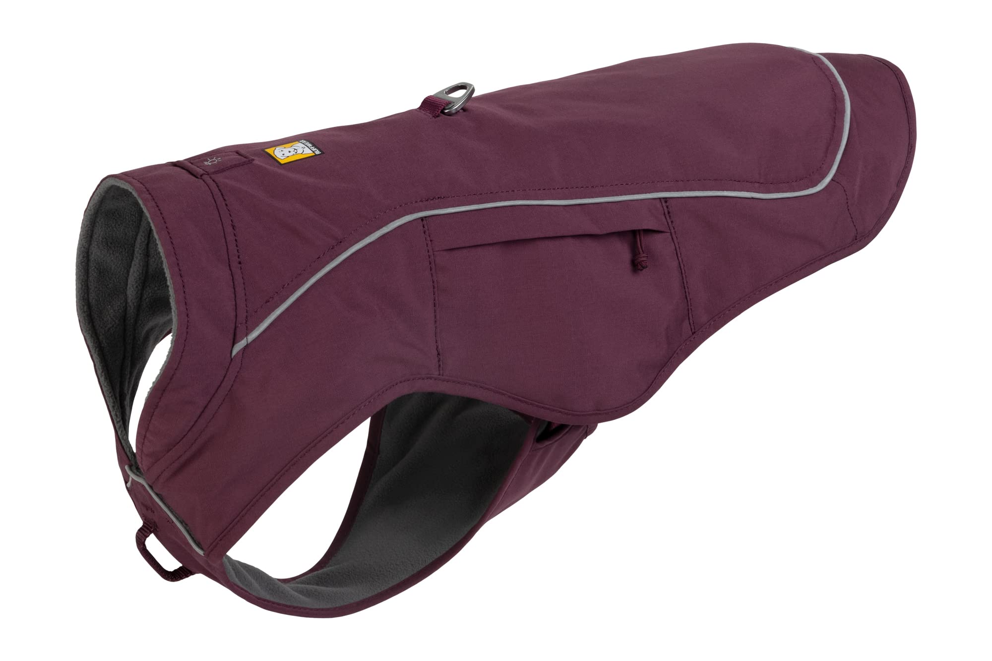 RUFFWEAR Overcoat Fuse 2-in-1 Dog Suit Combo, Premium Fleece Lined Adjustable Lightweight Dog Jacket & Waterproof Raincoat, Purple Rain – XX-Small