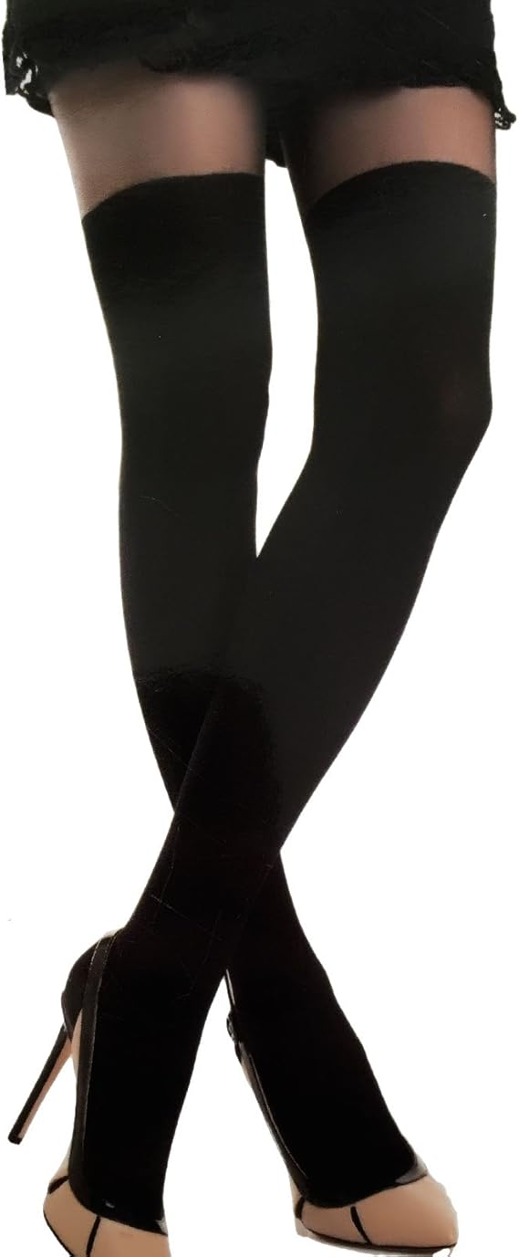 Desigual Donna Collant Sexy Donna Vita Alta Aperti Leg Avenue