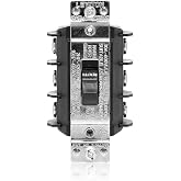 Leviton 30 Amp, 600 Volt, Three-Pole, 3 Phase AC Motor Starter, Suitable as Motor Disconnect, Short Toggle, Industrial Grade, Non-Grounding, MS303-DSS, Black
