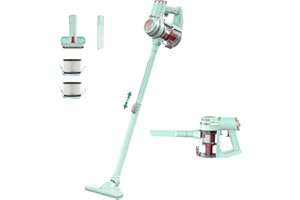 BUTY BULU Cordless Vacuum Cleaner, Stcik Handheld Rechargeable Lightweight Small Mini 3-in-1 Vac Electirc Broom for Home Hard Floor Carpet Pet Hair Litter Cleaning, Detachable Battery