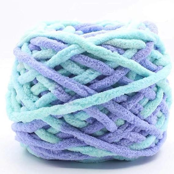 Bulk Chenille Chunky Yarn, Blanket Making Kit, Colorful