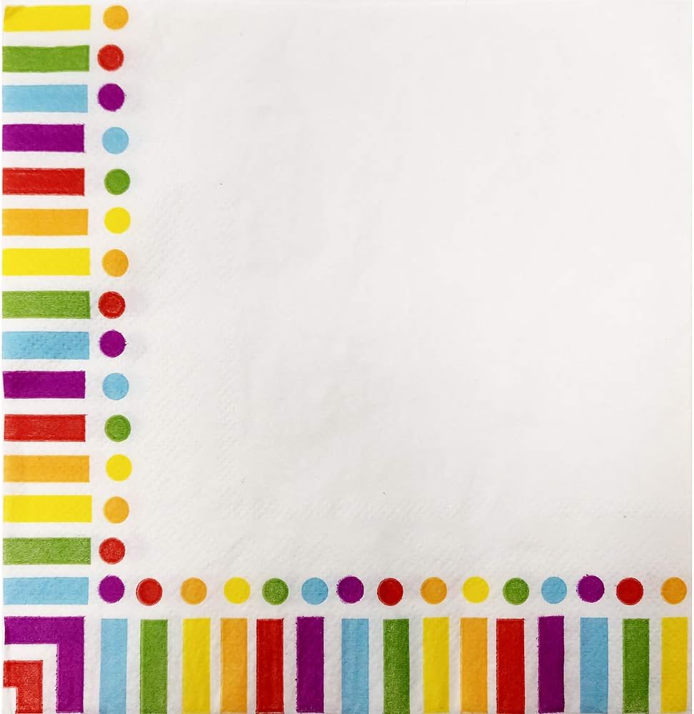 Blue Orchards Rainbow Party Supplies Packs (113+ Pieces for 16 Guests!), Colorful Party Tableware, Rainbow Party Supplies: Toys & Games