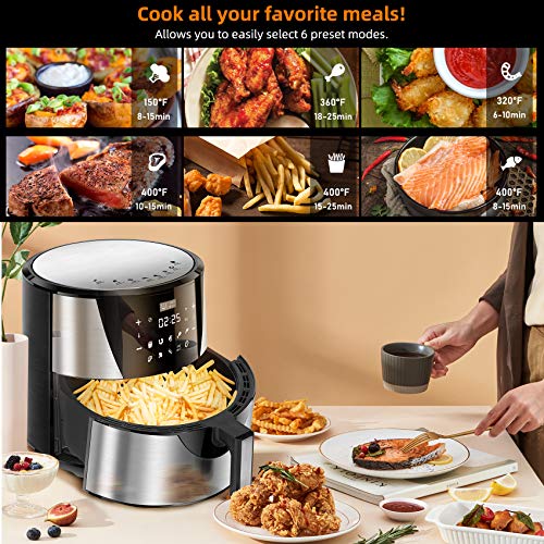 Ultima Cosa Air Fryer, 8.5QT Oil Free XL Electric Hot Air Fryers Oven