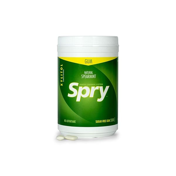 SPRY FRESH NATURAL XYLITOL CHEWING GUM DENTAL DEFENSE...