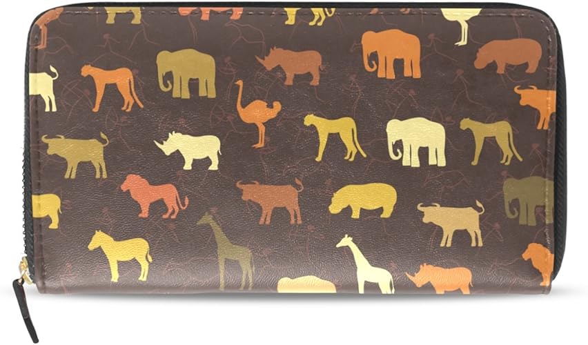 Amazon ユサキ Usaki 長財布 レディース 大容量 革 レザー 動物モチーフ キリン オラ ラウンドファスナー おしゃれ コインケース 誕生日 プレゼント Usaki ユサキ ハンドバッグ