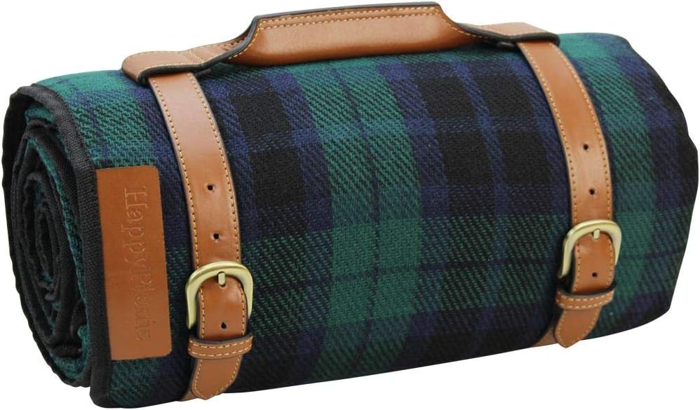 HappyPicnic Extra Large Picnic Blanket Rug,87"X 67"Handy Mat with