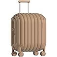 artrips Carry On Luggage with 8 Spinner Wheels,20''Spinner Luggage,PC Lightweight Hardside Luggage with Bread Design,TSA Lock, Brown,Carry On 20-Inch,47L