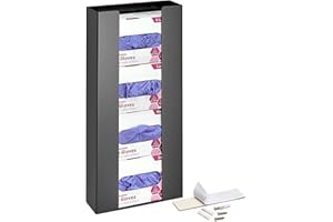 ADIRMED Adir Glove Holder for Wall Mount Holds A Four Box Capacity, Used As Medical Rubber Gloves, Tissue Dispenser for Quick Access in Your Garage, Home, Office, Hospitals, Restaurant (Acrylic)
