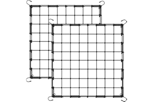 GENERIC 4 x 4 Ft Elastic Plant Trellis Net - 2-Pack Scrog Net with 4 Hooks for Grow Tents, Climbing Vegetables, Fruits, and Flowers (Black)