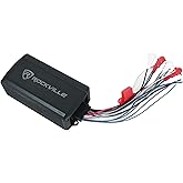 Rockville PS40 340W 4-Channel ATV/UTV/Motorcycle Amplifier 2/4 Ohm, IP65 Waterproof, Bluetooth, Compact, for Powersports Audio