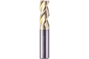 Solid Carbide Corner Radius End Mill - .060" Corner Radius, ZrN Coated, 3 Flute, 37° Helix, 1/2" Cutting Dia, 1/2" Shank Dia,