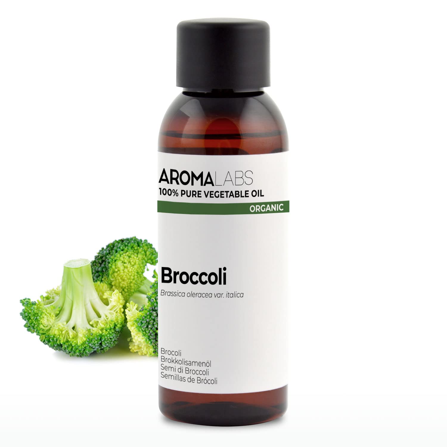 ORGANIC - BROCCOLI Oil - 50mL - 100% Pure, Natural, Cold Pressed and Cosmos Certified - AROMA LABS (French Brand)