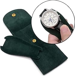xianshengle Portable Velvet Watch Snap Pouch Travel