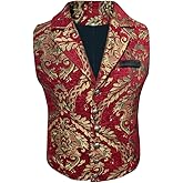 COMBACK Mens Victorian Gothic Suit Vest Steampunk Waistcoat