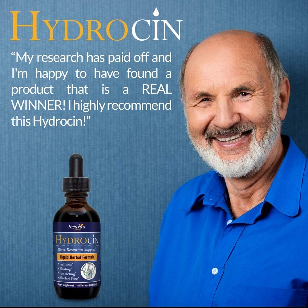 Hydrocin Natural Diuretic for Healthy Water Balance - All-Natural Herbal Liquid Formula - Dandelion, Chanca Piedra, Green Tea and More: Health & Personal Care