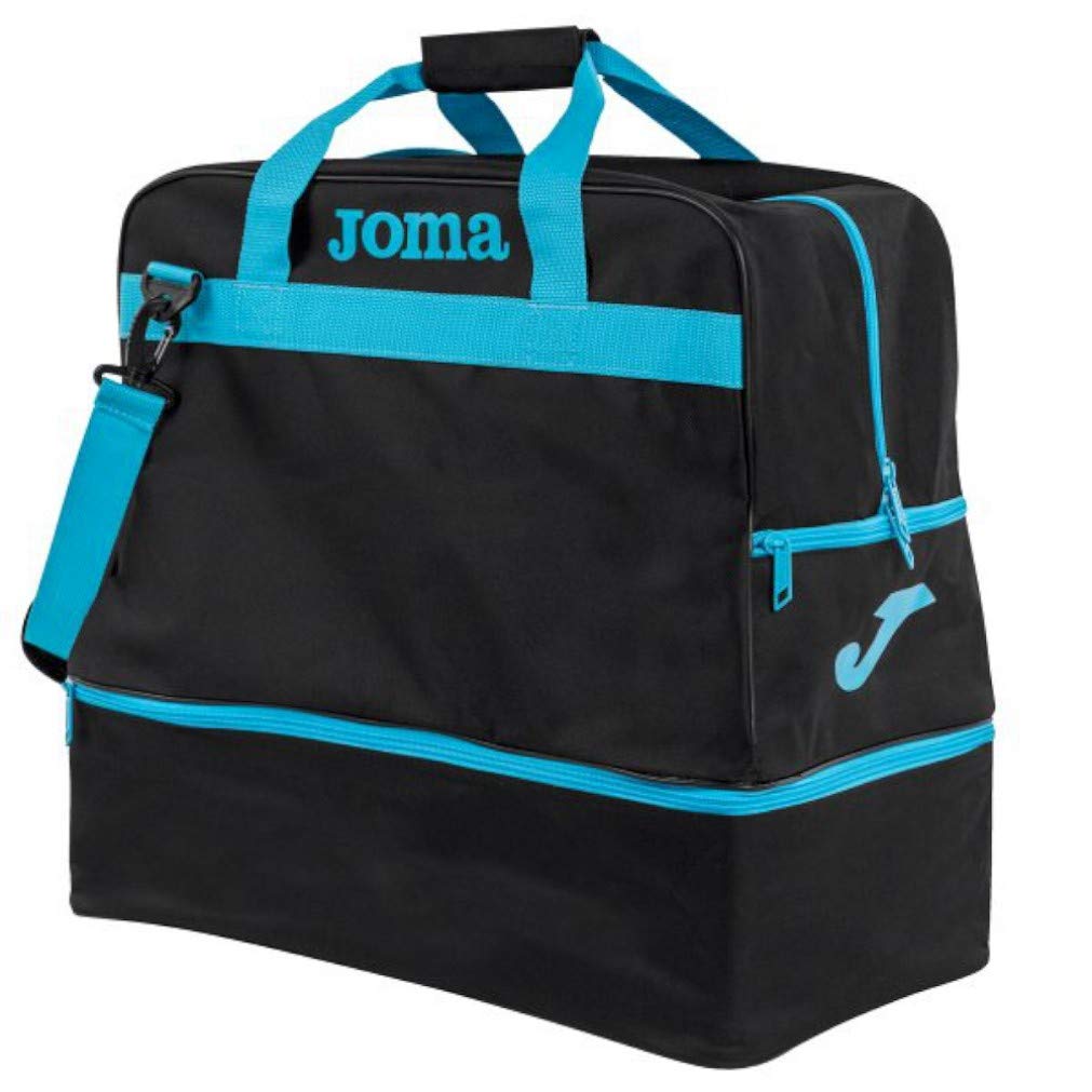 Joma - Large Training III Sports Bag, Size S, Black Turquoise Fluor