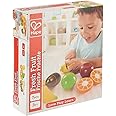 Hape Fresh Fruit Kitchen Playset | Velcro Fruit Slices with Play Knife for Healthy| Award Winning Wooden Pretend Play Food Set for Kids