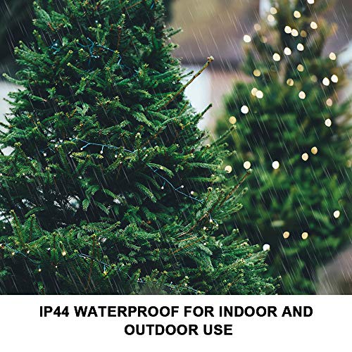 Christmas Dual Color LED String Light, 2 in 1 Cool and Warm White, Timer/Remote/Dimmable/9 Modes, Plug in , 66ft 200 LED, Indoor Outdoor Decorative Fairy Light for Bedroom, Patio, Party and More