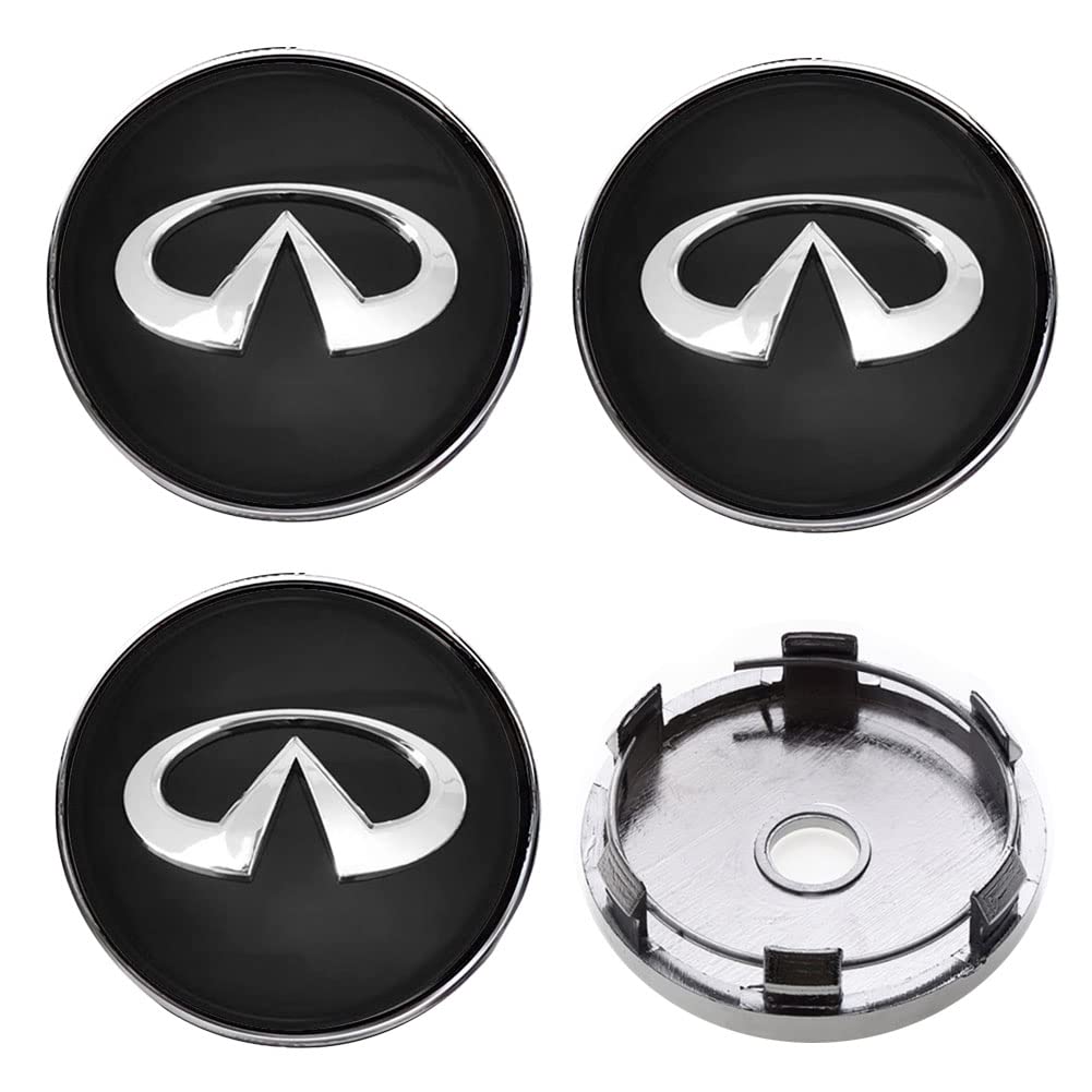 Photo 1 of 4Pack Wheel Center Caps for Infiniti QX50 Q50 Q70 Q70L Q60 QX60 QX80 EX25 EX35, ABS Wheel Rim Hubcaps Hub Cover, 60mm/2.36 Inch (Black)