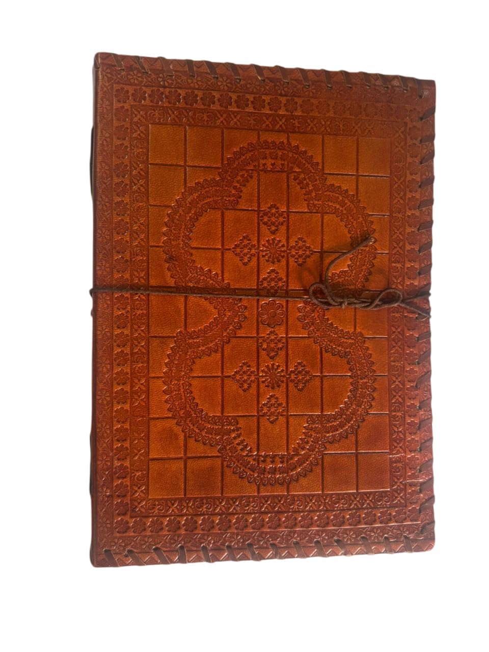 Ajuny Leather Bound Journal Unline Pages Writing Notebook For Men Women Handmade Paper Gifts 10x7 Inch