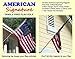 American flag and pole kit set: Includes a 3x5 ft Embroidered US flag made in USA, 6 ft aluminum tangle free spinning flag pole with carabiners, and flagpole holder wall mount bracket (Black)