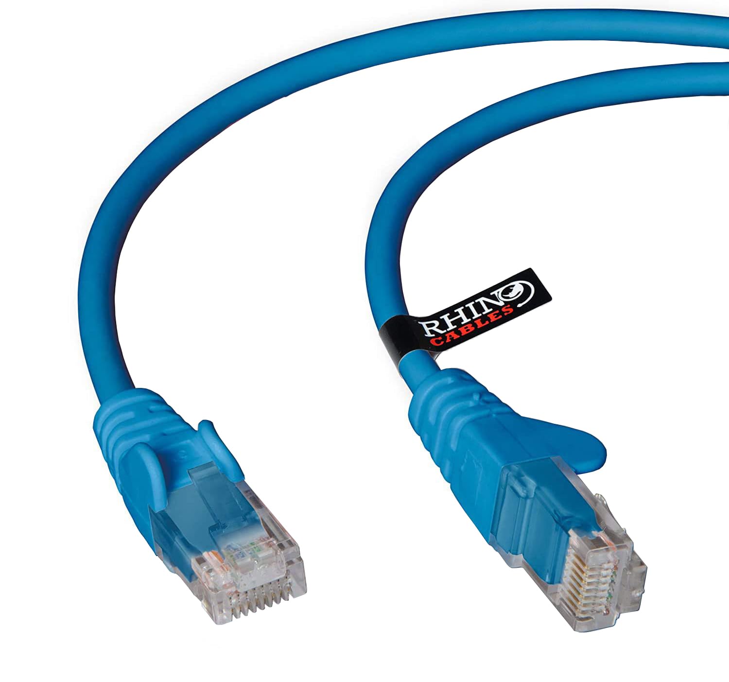 rhinocables CAT 5e High-Speed Ethernet Cable - Reliable LAN Network RJ45 Cable for Fast Internet & Data Transfer | Durable WiFi Broadband Cable for Gaming & Streaming, (2m, Blue, Pack of 1)