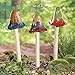 Collections Etc Mushroom Toadstool Stakes Garden Chimes - Set of 3 Glazed Ceramic Chimes
