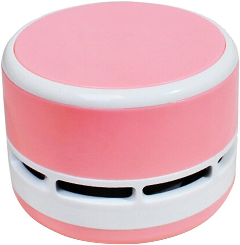 Vipe Desktop Vacuum Mini Table Dust Vacuum Cleaner Table Cleaning Assistance Keyboard Cleaning Dust for Home Office (Pink)