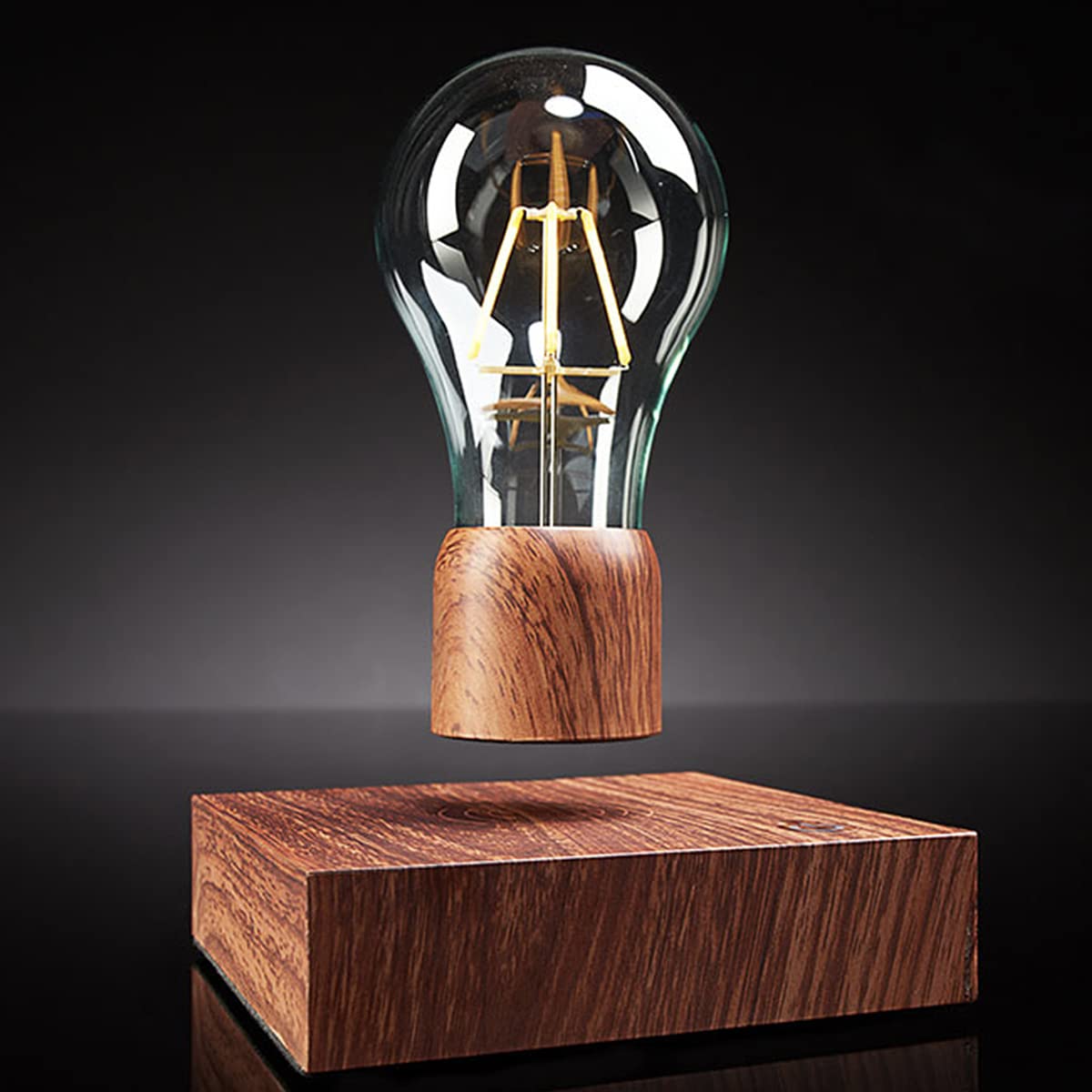 UVEHAS Levitating Light Bulb Lamp, 360 Degree Rotation Floating LED Light with Touch Control Magnetic Levitation Night Lights Desk Lamp Decorative for Office Home Room, Creative Gift