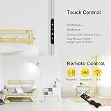 OUTON LED Floor Lamp 15W 1500LM Dimmable Remote & Touch Control Silver Grey view 3