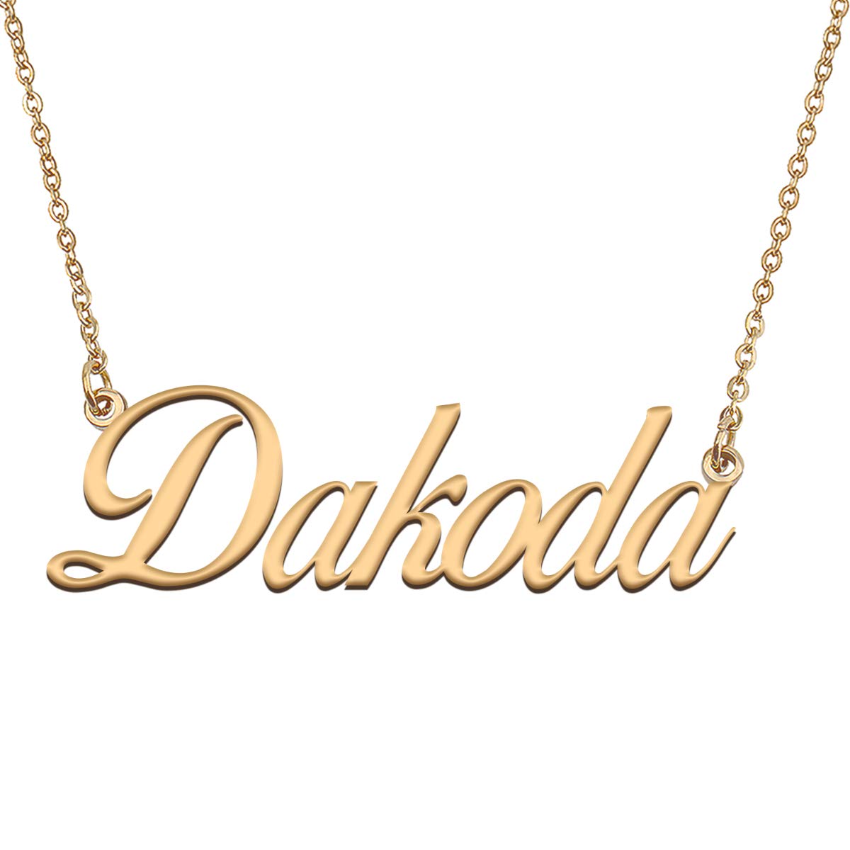 HUAN XUN Customized Custom Simple Any Name Necklace