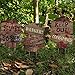 UFUNGA Beware Signs Yard Stakes Halloween Decorations Outdoor Creepy Assorted Warning Sign,Scary Zombie Party Decor Supplies,3 Pieces, 16.5