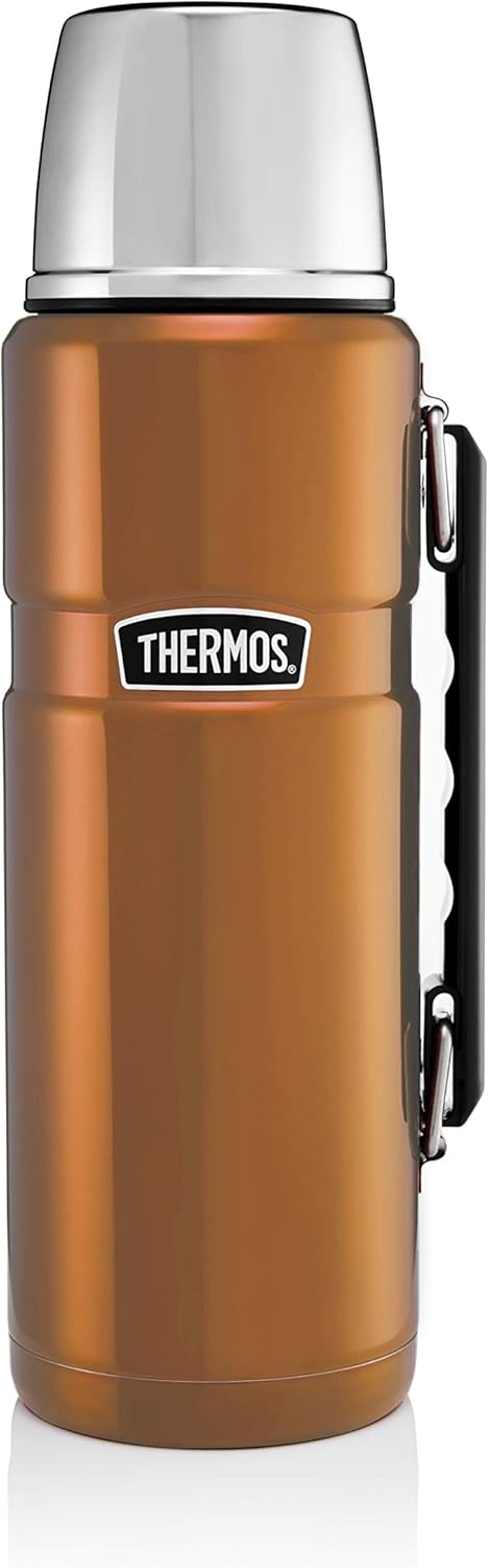 Thermos, Stainless King Copper Travel Flask (1.2L), Premium Leak Proof Insulated Tea & Coffee Flask for Hot & Cold Drinks