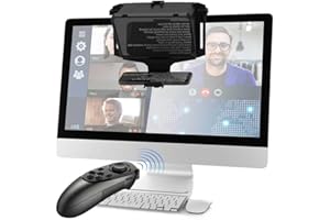 GEIMRSY 7.7-inch Portable teleprompter, Handheld/Desktop/Monitor 3-in-1 Mode, HD 70/30 Beam Splitter Glass, Supports Remote Control, Compatible with iOS/Android Tablets